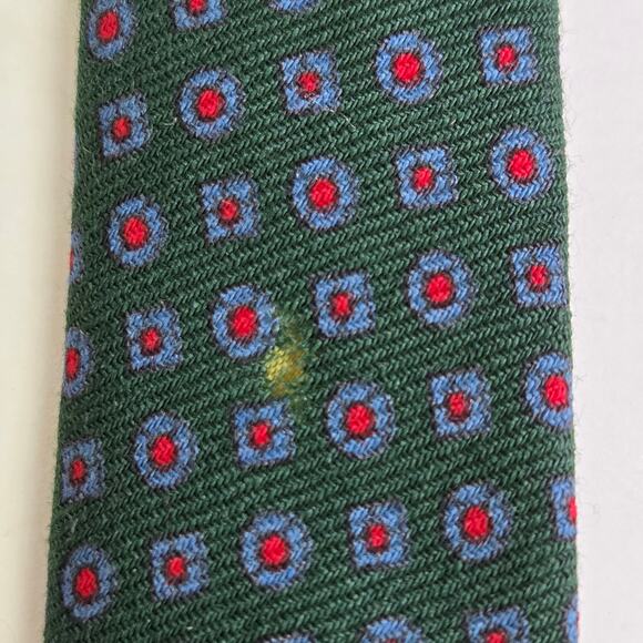 Vintage Reis Green Repp Stripe Tie for Dayton’s Northbriar Shop 4"x56.5" - Picture 7 of 10